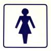tábla műa. 13x13cm női WC szimbólum
