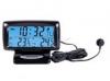 Digitális autós LCD külső-belső hőmérő és óra MM-2591