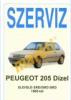 Peugeot 205 Dízel 1983-tól (Javítási kézikönyv)