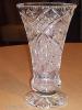 Szép régi gazdagon csiszolt ólomkristály váza