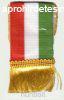 4 szögletű magyar nemzeti színű zsinóros zászló 5x10 cm