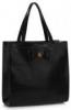 Szögletes lakk táska Olimpia - fekete