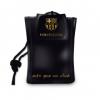 Barcelona pénztárca cipzáros zsebbel nyakba akasztható fekete arany design