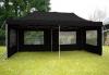 Összecsukható kerti parti sátor 3 x 6 m fekete