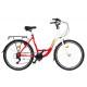 Hauser Swan 26-os női városi alumínium kerékpár, 6s, fehér-piros