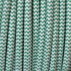 Textilkábel,szövetkábel,antik vezeték fehér zöld vasalókábel 3 eres
