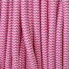 Textilkábel,szövetkábel,antik vezeték fehér rózsaszín tarka vasalókábel 3 eres