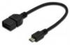 Assmann USB adapter kábel, OTG, micro B M - A F