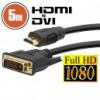DVI-D HDMI kábel 5 m aranyozott csatlakozóval