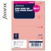 Filofax gyűrűs kalendárium Tervező, Heti 1 hét 2 oldal Pocket Pink 2017
