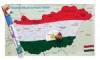 Magyarország kaparós térkép - térképtűvel szúrható keretezett