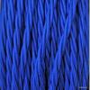 Kék Fonott Textilkábel,szövetkábel,antik vezeték 3 eres