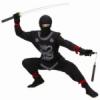 Fekete ninja jelmez 158-as méret