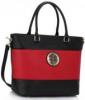 Pakolós női táska Szintia - fekete, piros