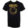 metál póló férfi Nirvana - Smiley Logo - LIVE NATION