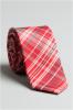 Olymp vékonyított piros kockás nyakkendő