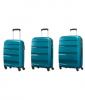 American Tourister BON AIR négykerekű bőrönd szett - Kék 85A-Kék