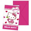 Hello Kitty Party meghívó borítékban 6db