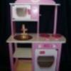 Rózsaszín Fa baba konyha játékkonyha-60x92x30cm-ÚJ