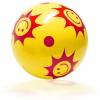 Mosolygó napocskás labda 14 cm-es piros-sárga