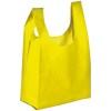 Non-woven bevásárló táska, sárga (Lapos, összehajtható nem)
