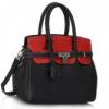 Angol női táska Szaffi 4 - fekete, piros