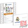 Party meghívó borítékkal focis REAL Madrid Focis Ars Una