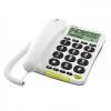 Doro 312CS extra nagy gombos asztali telefon kijelzővel, fehér