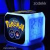 Pokemon Go 7 színben világító led ébresztőóra óra többféle mintával