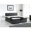 Boxspring ágy - 180x200 cm - Kárpitozott ágy - Táskarugós matrac - PRESIDENT fekete