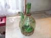 Antik zöld díszüveg, melyben egy üveg van eladó!