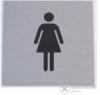 Alumínium, öntapadós információs tábla, női WC szimbólum