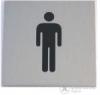 Alumínium, öntapadós információs tábla, férfi WC szimbólum